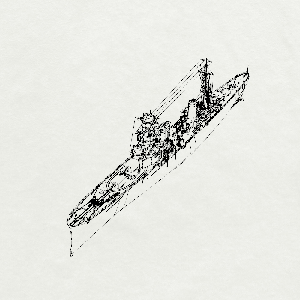 MRY-SFW SSC205S Italy Navy Giussano Class Alberto di Giussano Light Cruiser Full Hull Resin Warship Military Ship Model Hobby Collection Unassembled Unpainted