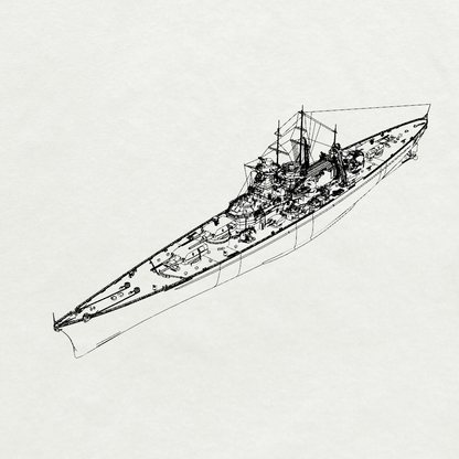MRY-SFW SSC210 German Navy Scharnhorst-class Battlecruiser KMS Gneisenau Water Line Resin Warship Military Ship Model Hobby Collection Unassembled Unpainted