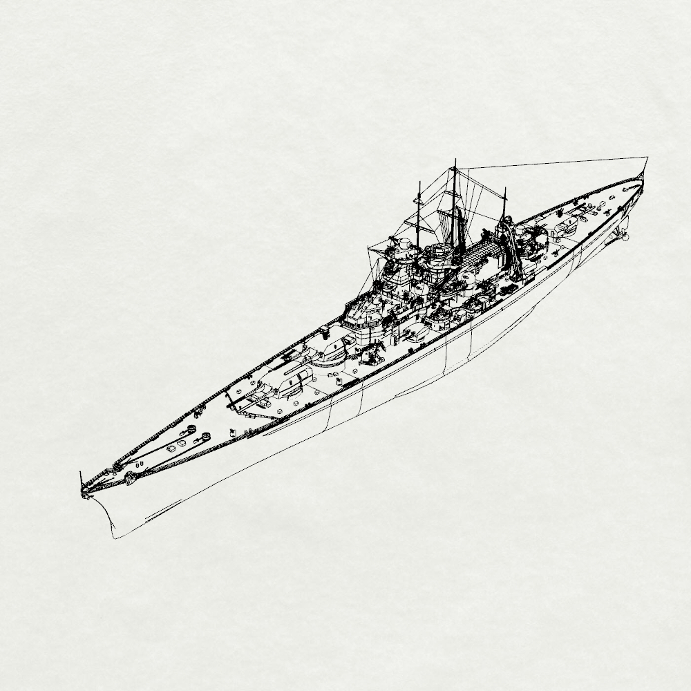 MRY-SFW SSC210S German Navy Scharnhorst-class Battlecruiser KMS Gneisenau Full Hull Resin Warship Military Ship Model Hobby Collection Unassembled Unpainted
