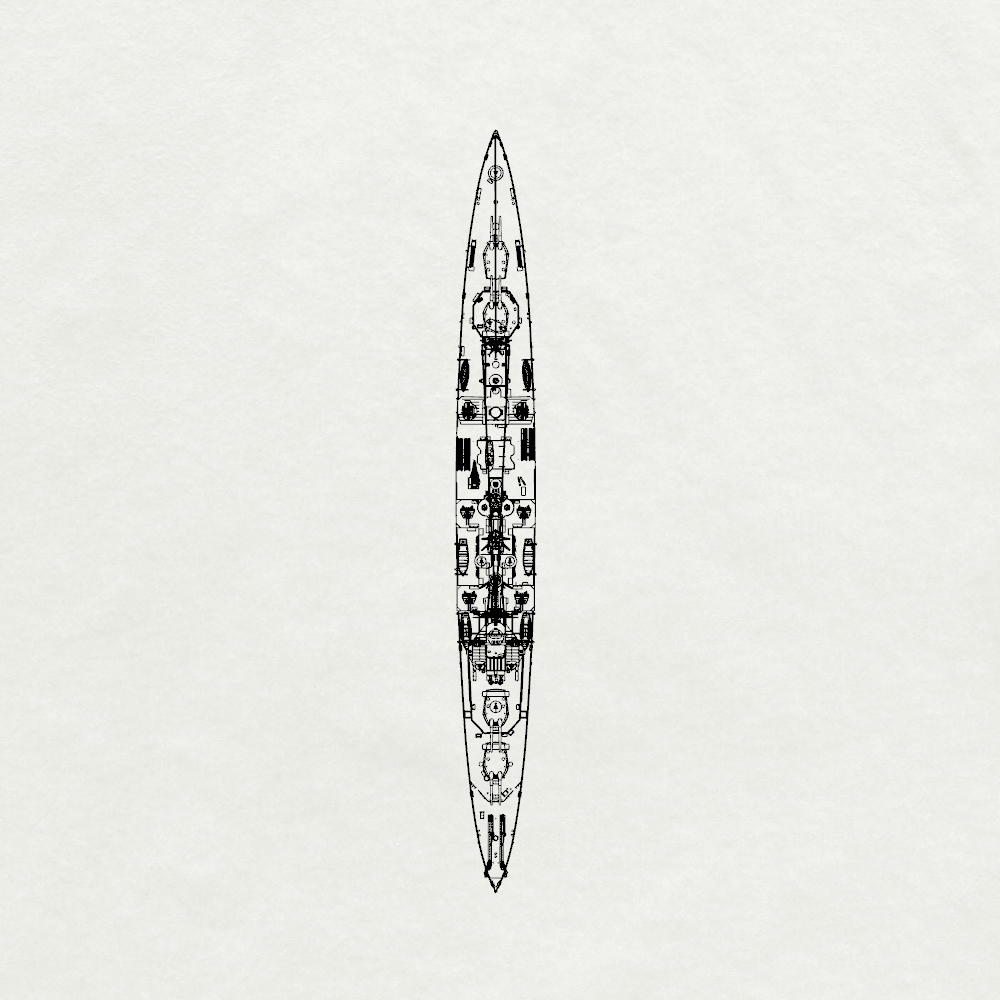 MRY-SFW SSC223 Royal Navy Norfolk-class Norfolk Heavy Cruiser Water Line