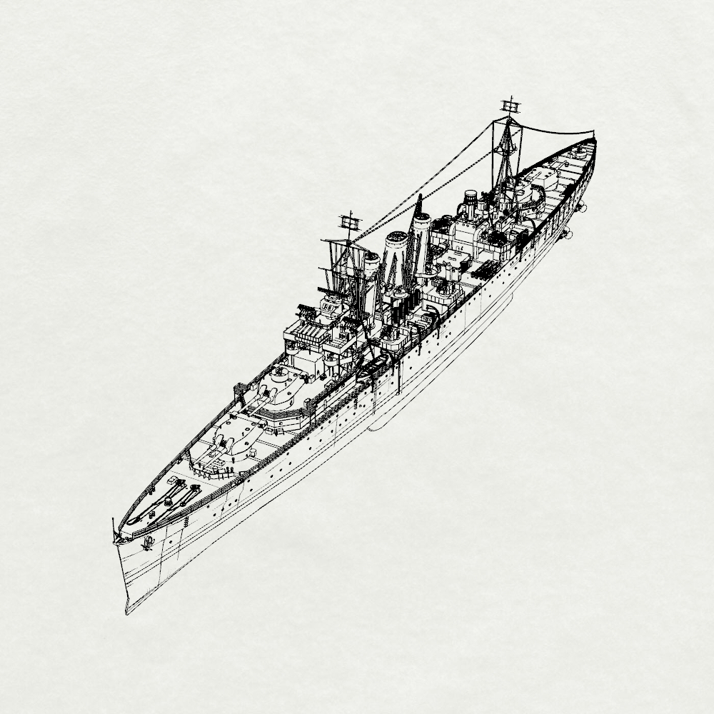 MRY-SFW SSC223S Royal Navy Norfolk-class Norfolk Heavy Cruiser Full Hull