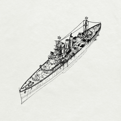 MRY-SFW SSC223 Royal Navy Norfolk-class Norfolk Heavy Cruiser Water Line