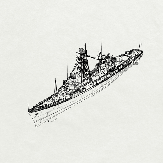 MRY-SFW SSC236 Charles F. Adams-class USS Charles F. Adams  DDG-2  Guided Missile Destroyer Water Line