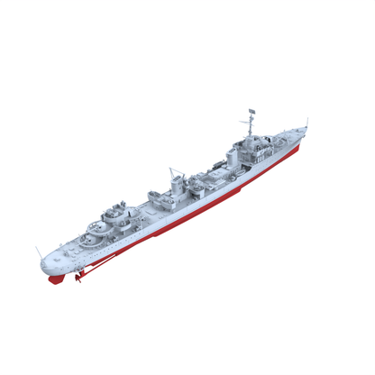 MRY-SFW SSC239S French Navy Le Fantasque-class Le Terrible Large Destroyer (1944) Full Hull Resin Warship Military Ship Model Hobby Collection Unassembled Unpainted