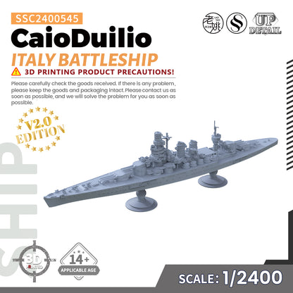 Italy CaioDuilio Battleship MRY-SFW 545 Military Warship Model Kit