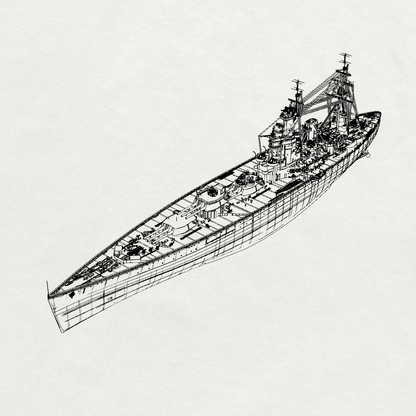 MRY-SFW SSC242 Royal  Nelson-class HMS Nelson Battleship  28 1945  Water Line