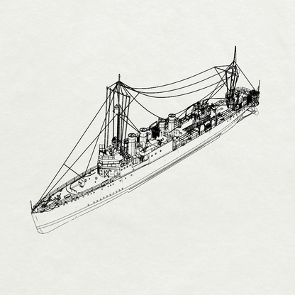 MRY-SFW SSC244 Clemson-class Barker Destroyer DD-213 1942 Water Line