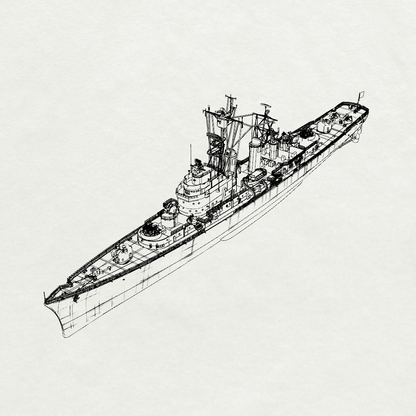 MRY-SFW SSC245S Mitscher-class Mitscher Destroyer Leader DL-2 1954 Full Hull