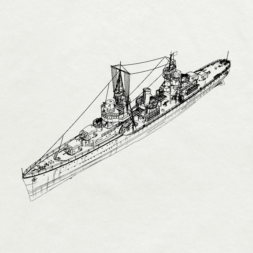 Porter-class Porter Destroyer Leader DD-356 1941 Water Line MRY-SFW SSC252 Military Warship Model Kit