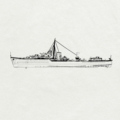 Royal K-class Kelvin Destroyer F37 1939 Water Line MRY-SFW SSC253 Military Warship Model Kit