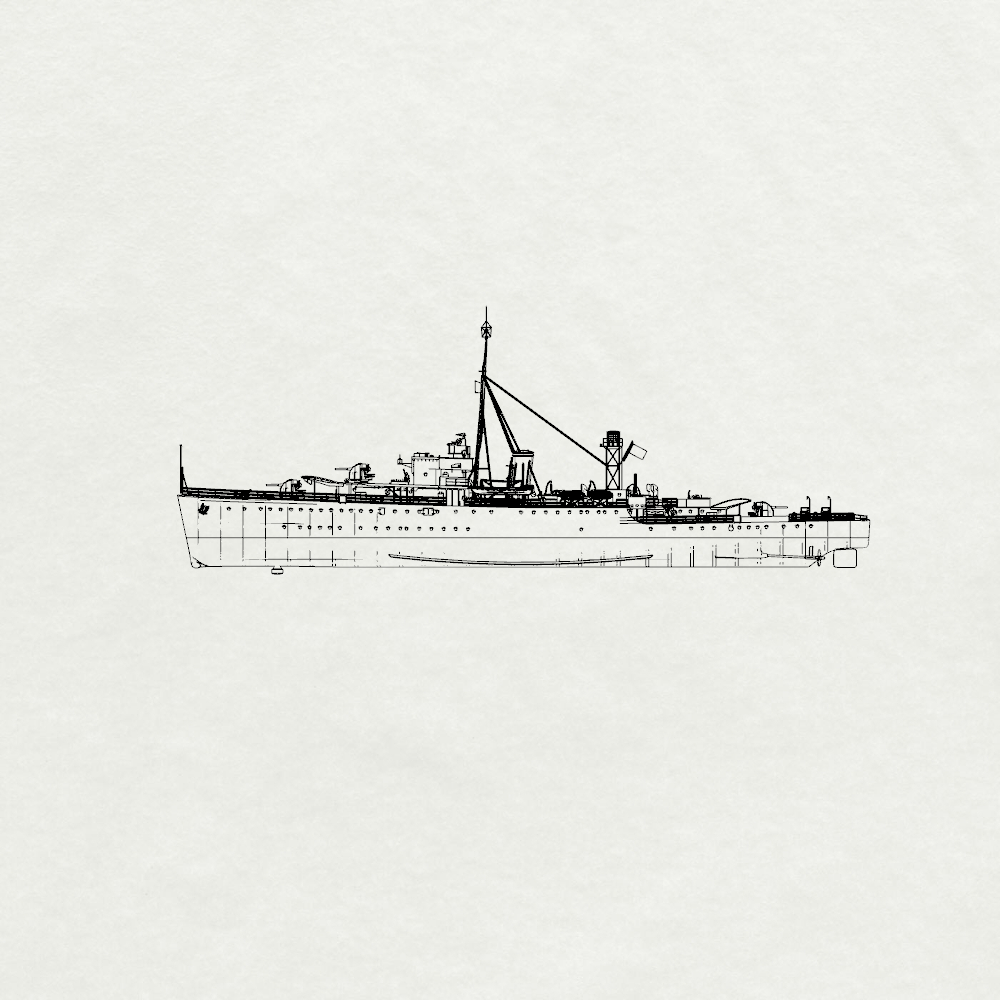 Royal Egret-class Egret Destroyer L75 1943 Water Line MRY-SFW SSC255 Military Warship Model Kit