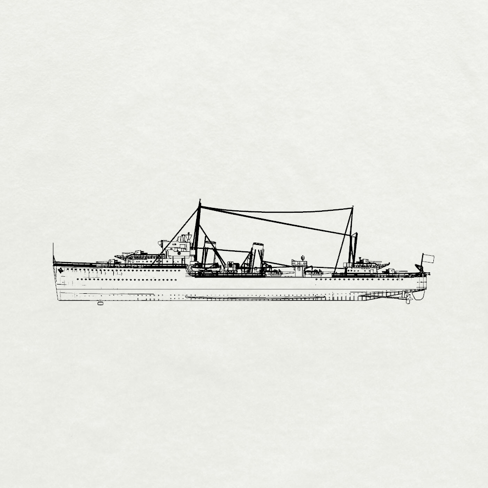 Royal G-class Grafton Destroyer H89 1936 Water Line MRY-SFW SSC258 Military Warship Model Kit