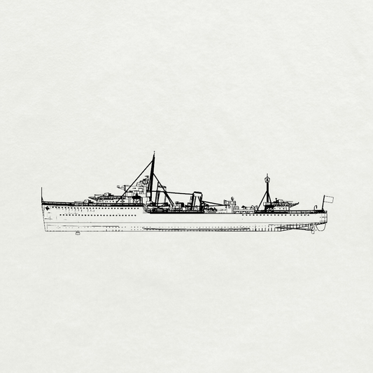 Royal G-class Garland Destroyer H37 1942 Water Line MRY-SFW SSC259 Military Warship Model Kit