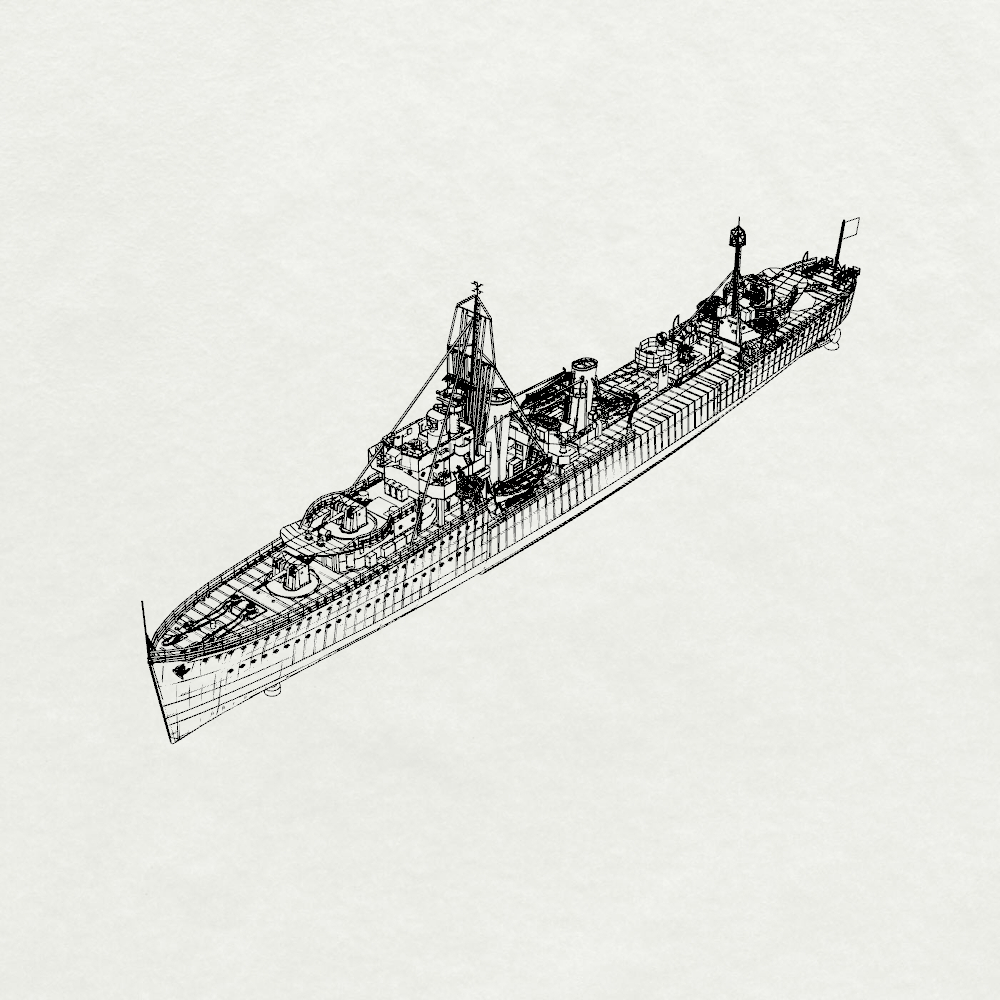 Royal G-class Garland Destroyer H37 1942 Water Line MRY-SFW SSC259 Military Warship Model Kit