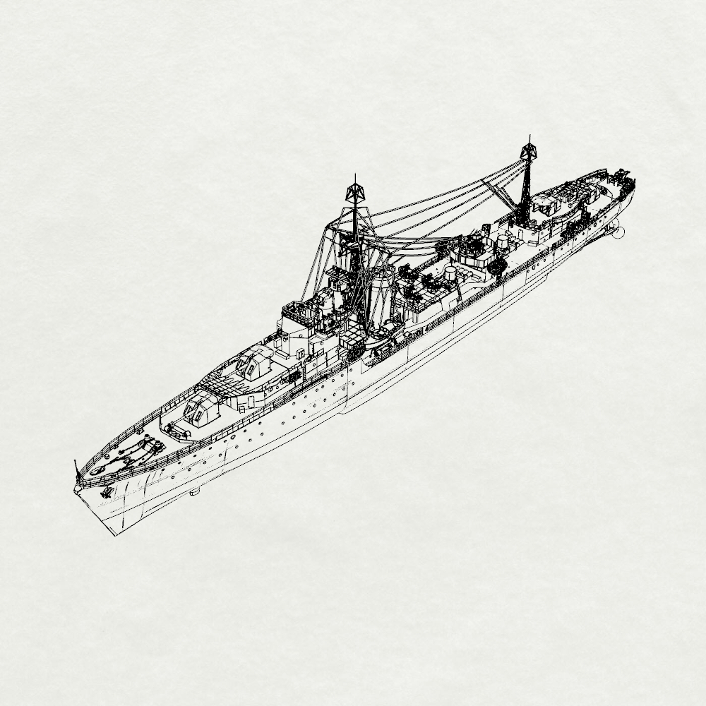 Royal S-class Saumarez Destroyer G12 1945 Water Line MRY-SFW SSC260 Military Warship Model Kit