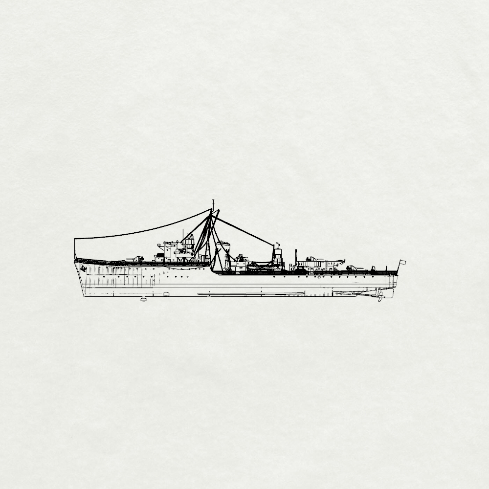 Royal Hunt-class Type II Calpe Escort Destroyer L71 1942 Water Line MRY-SFW SSC261 Military Warship Model Kit
