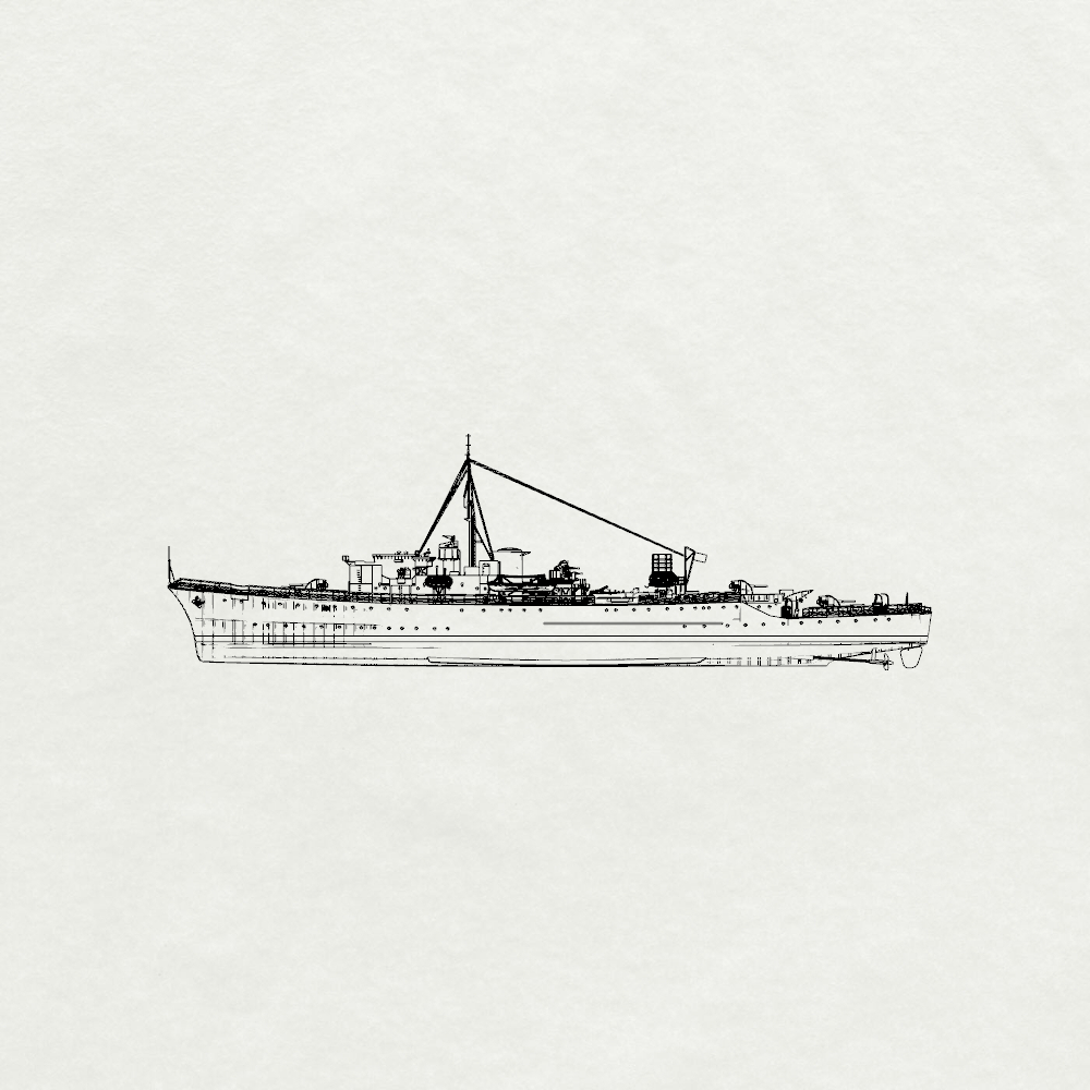 Royal Hunt-class Type IV Brissenden Escort Destroyer L79 1943 Water Line MRY-SFW SSC262 Military Warship Model Kit