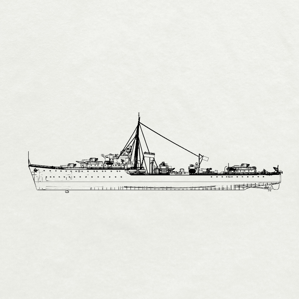 Royal N-class Nepal Destroyer G25 1942 Water Line MRY-SFW SSC263 Military Warship Model Kit