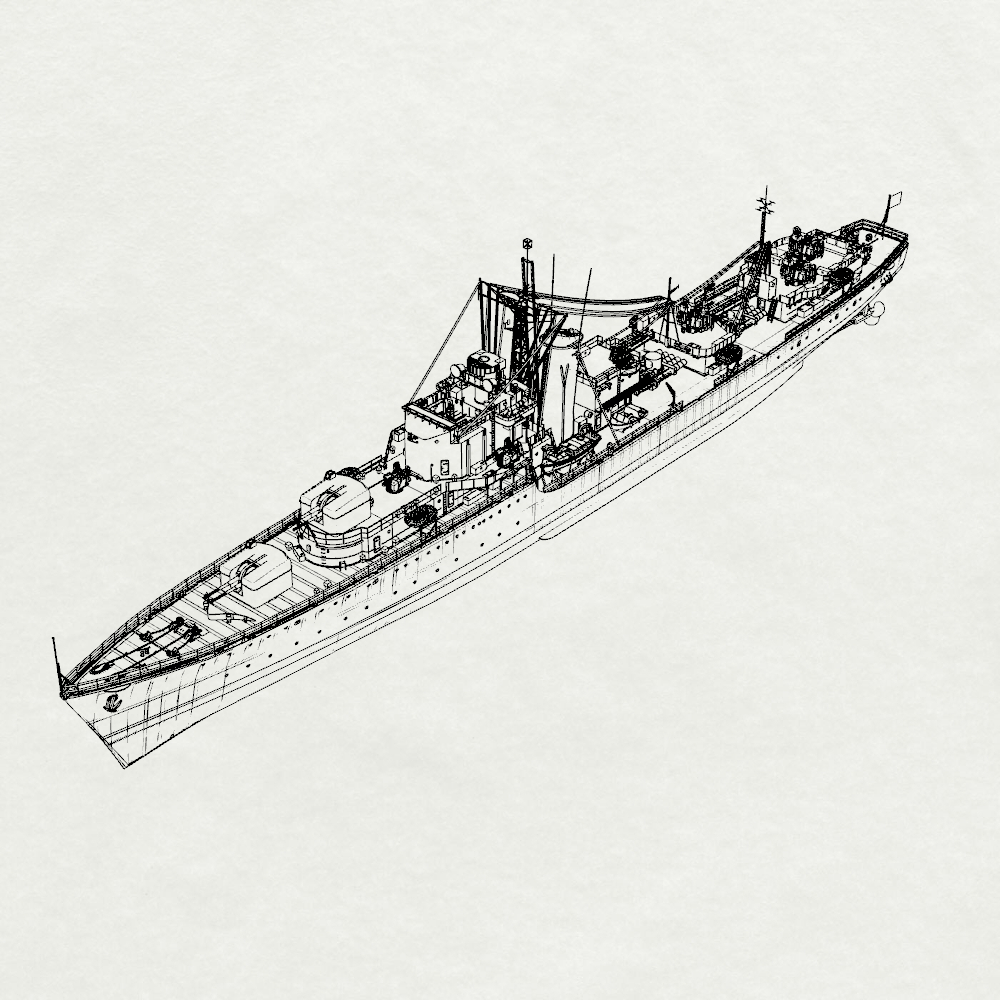 Royal Battle-class Batch III Tobruk Destroyer D37 1950 Water Line MRY-SFW SSC264 Military Warship Model Kit