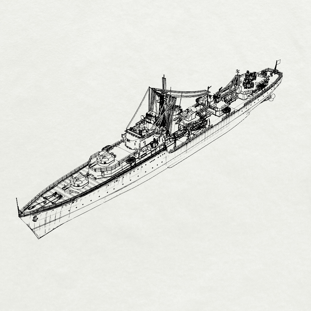 Royal Battle-class Batch I Armada Destroyer D14 1943 Water Line MRY-SFW SSC265 Military Warship Model Kit