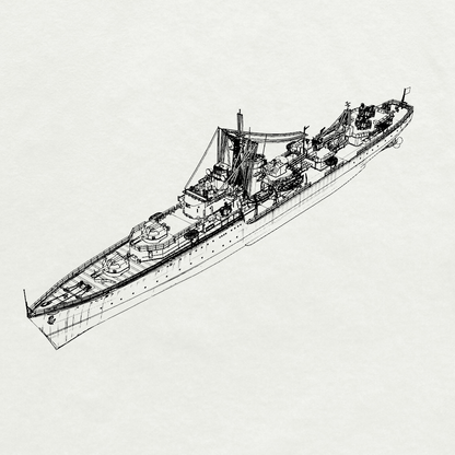 Royal Battle-class Batch I Armada Destroyer D14 1943 Water Line MRY-SFW SSC265 Military Warship Model Kit