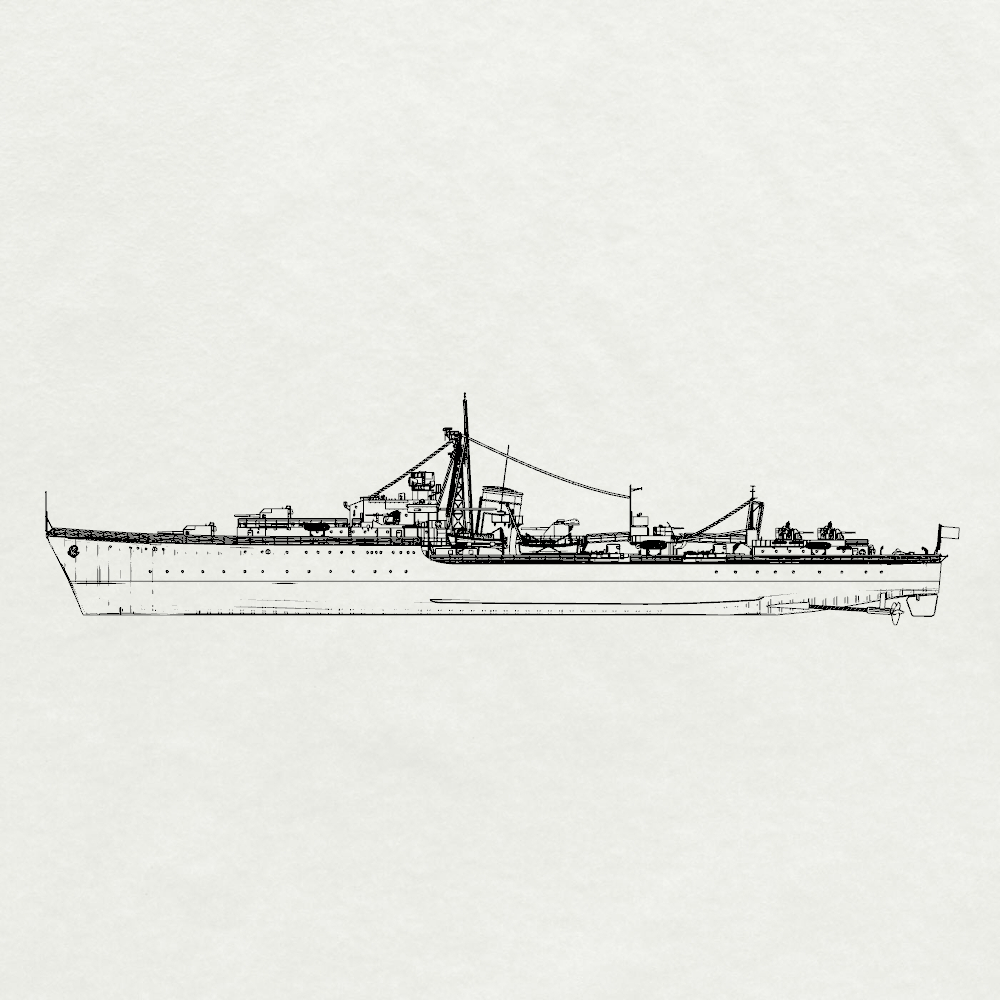 Royal Battle-class Batch I Armada Destroyer D14 1943 Water Line MRY-SFW SSC265 Military Warship Model Kit