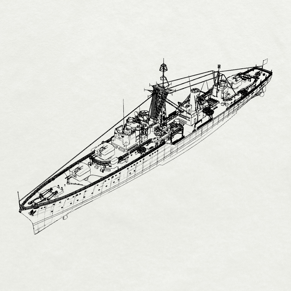 Royal Daring-class Daring Destroyer D05 1956 Water Line MRY-SFW SSC267 Military Warship Model Kit