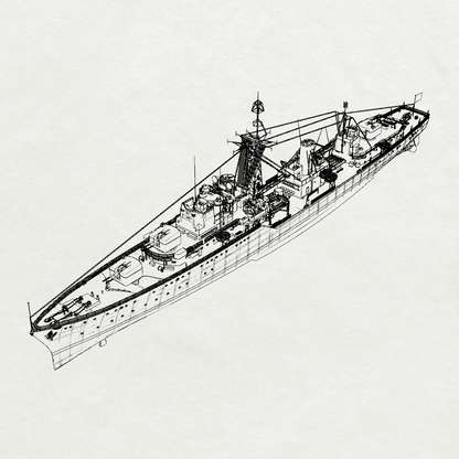 Royal Daring-class Daring Destroyer D05 1956 Water Line MRY-SFW SSC267 Military Warship Model Kit
