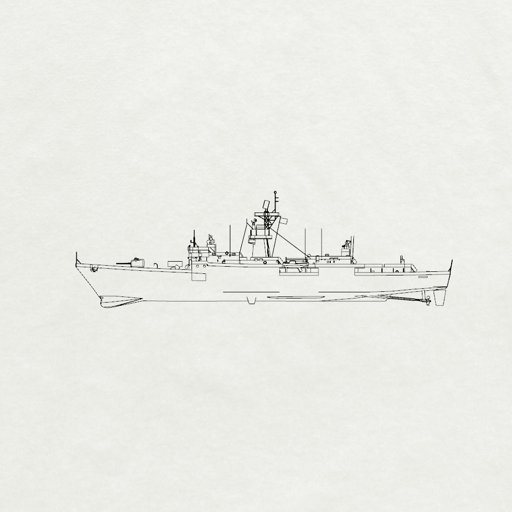 Spanish Baleares-class Baleares Frigate F71 1973 Water Line MRY-SFW SSC268 Military Warship Model Kit