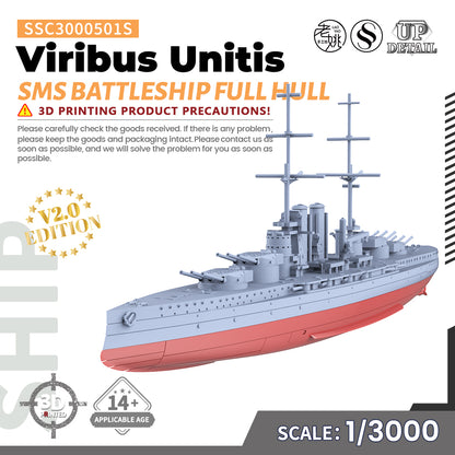 SSMODEL 501S Military Warship Model Kit SMS Viribus Unitis Battleship