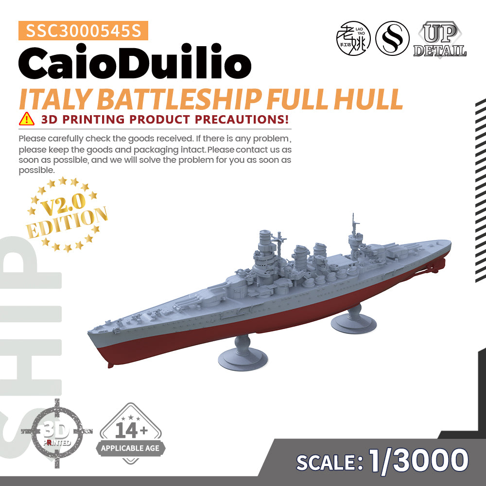 Italy CaioDuilio Battleship Full Hull MRY-SFW 545S Military Model Kit