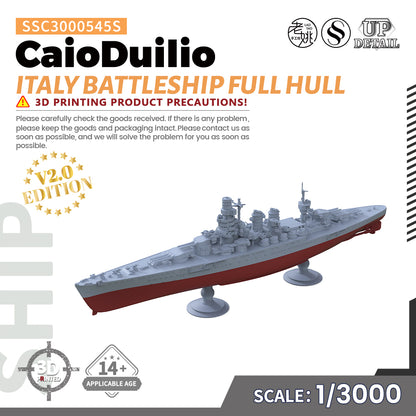 Italy CaioDuilio Battleship Full Hull MRY-SFW 545S Military Model Kit