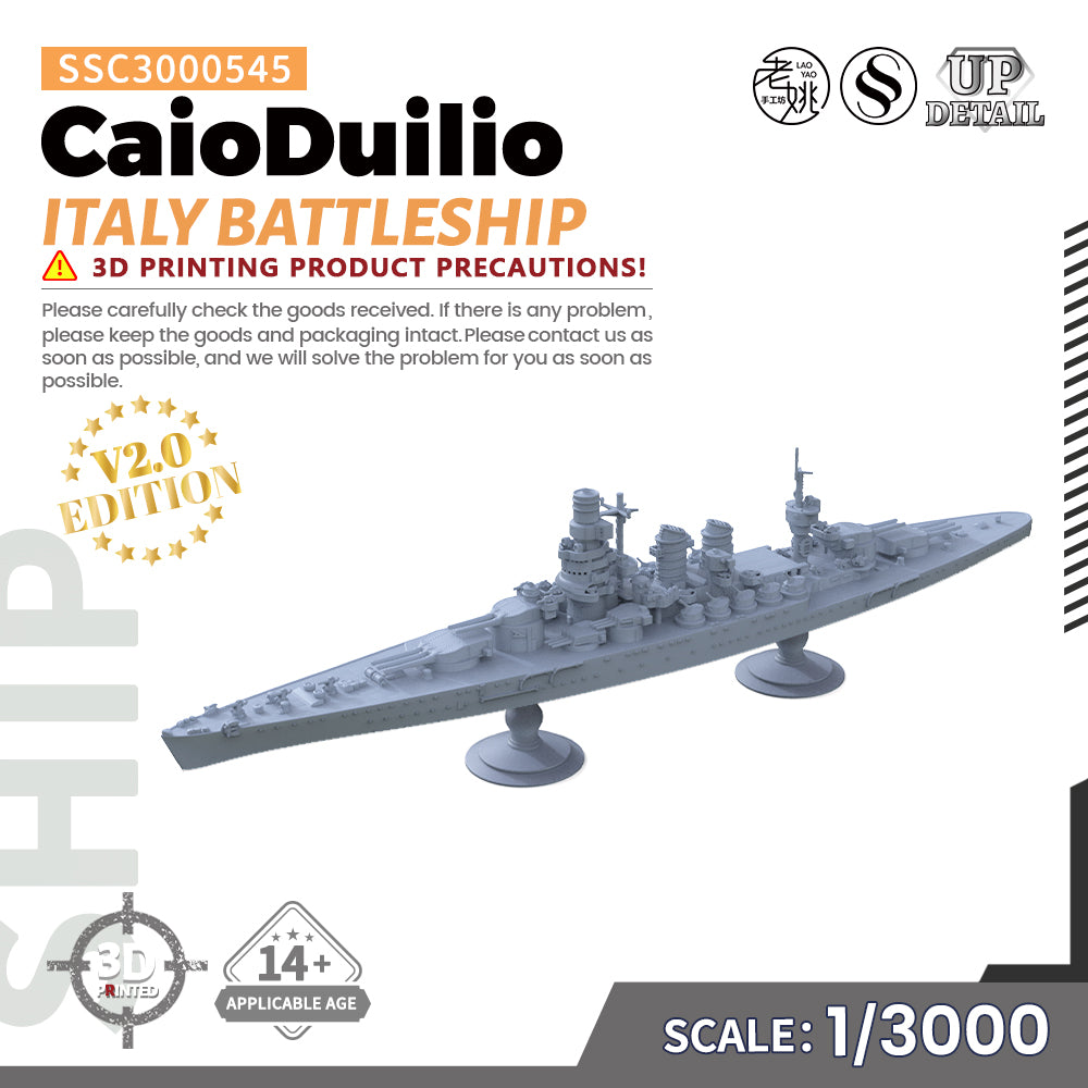 Italy CaioDuilio Battleship MRY-SFW 545 Military Warship Model Kit