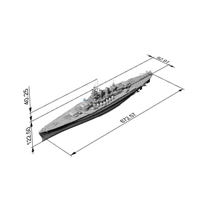 MRY-SFW SSC132 RN Littorio Class Italia Battleship Water Line Resin Warship Military Ship Model Hobby Collection Unassembled Unpainted