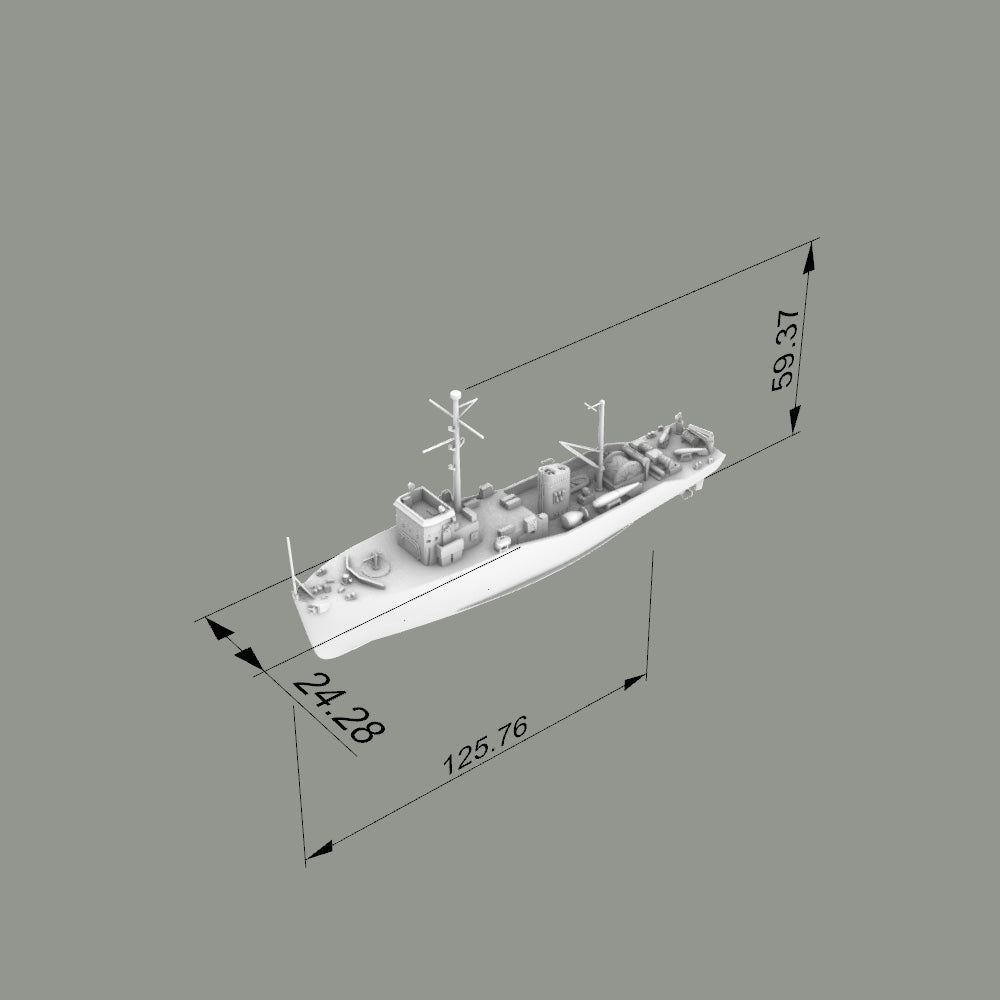 SSC166  Military Model USS Adjutant Class Minesweeper Water Line