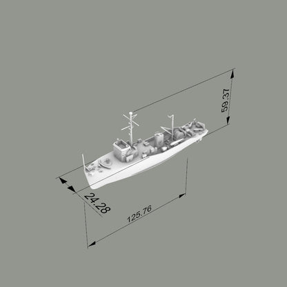 SSC166  Military Model USS Adjutant Class Minesweeper Water Line