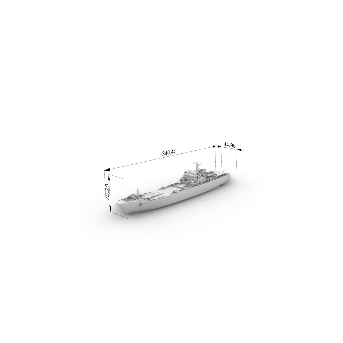 SSC191 Military Model CNS Hainan Class Submarine Chaser Water Line