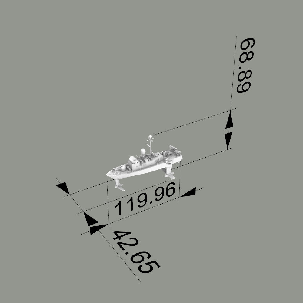 MRY-SFW SSC198S USA Navy Pegasus-class Pegasus PHM-1 Full Hu – LCD 3D printed resin model kit, image 4
