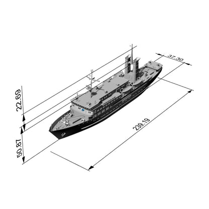 MRY-SFW SSC202 China Navy Qiongsha-class Troop & Cargo Trans – LCD 3D printed resin model kit, image 5