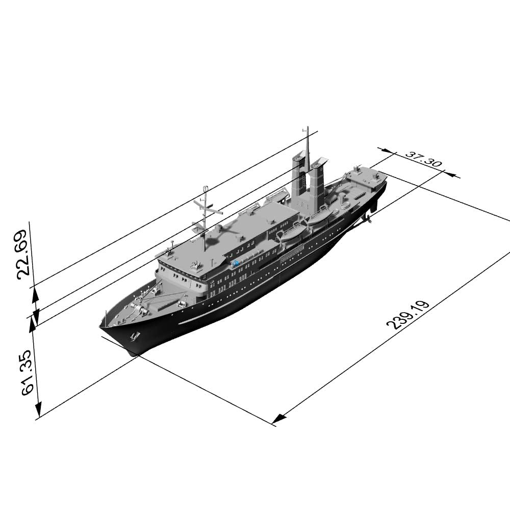 MRY-SFW SSC202S China Navy Qiongsha-class Troop & Cargo Tran – LCD 3D printed resin model kit, image 5