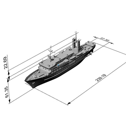 MRY-SFW SSC202S China Navy Qiongsha-class Troop & Cargo Tran – LCD 3D printed resin model kit, image 5