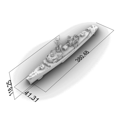 Charles F. Adams-class Charles F. Adams Destroyer DDG-2 1961 Water Line MRY-SFW SSC248