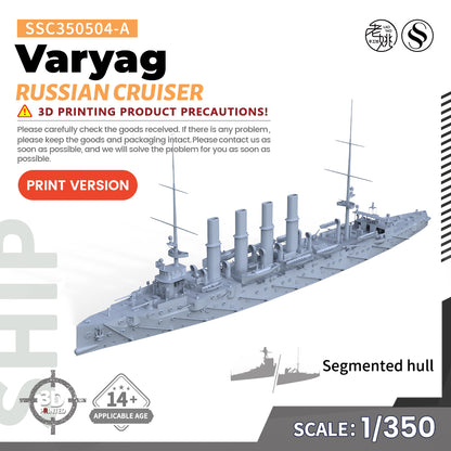 MRY-SFW SSC504 Military Warship Model Kit Russian Varyag Cruiser Water Line