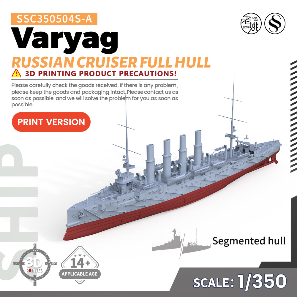 MRY-SFW SSC504S Military Warship Model Kit Russian Varyag Cruiser Full Hull
