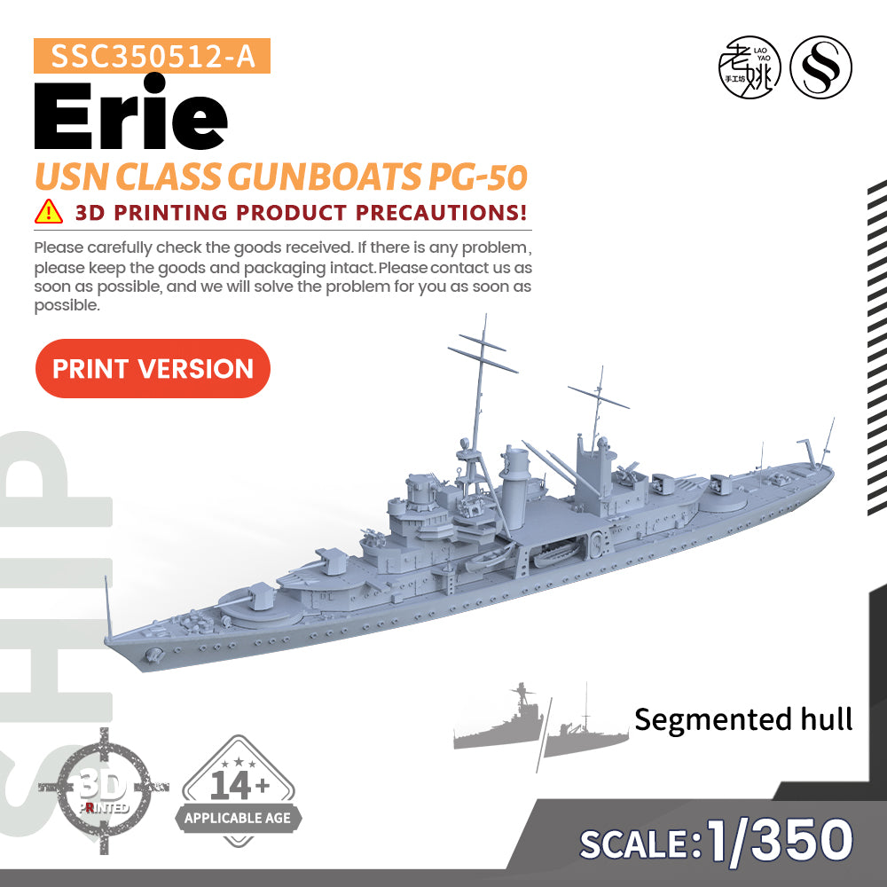 MRY-SFW SSC512 Military Warship Model Kit Erie Class Gunboats PG-50
