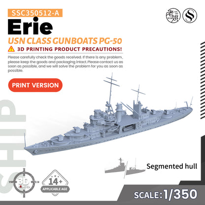 MRY-SFW SSC512 Military Warship Model Kit Erie Class Gunboats PG-50