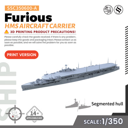 SSMODEL SSC600   Military Model Kit HMS Furious Aircraft Carrier