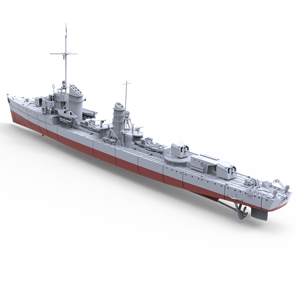 SSMODEL 730S Military Model Kit German Raubtier Class Torpedo Boat Luchs 1932 Full Hull