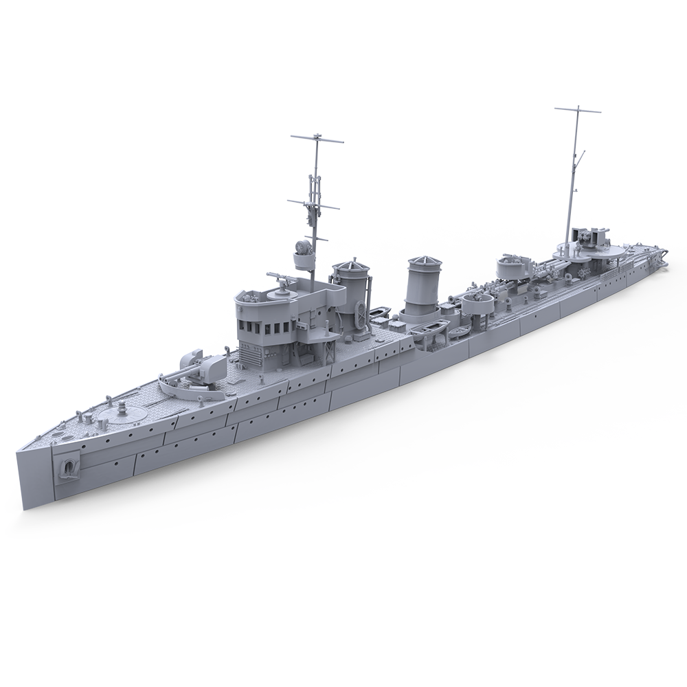 SSMODEL 732 Military Model Kit Italian Turbine Class Destroyer Turbine 1927(Bottomless Version)