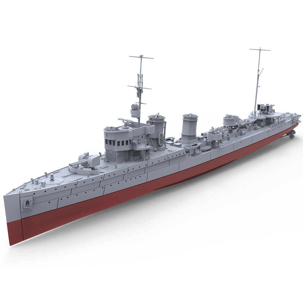 SSMODEL 732S Military Model Kit Italian Turbine Class Destroyer Turbine 1927 Full Hull